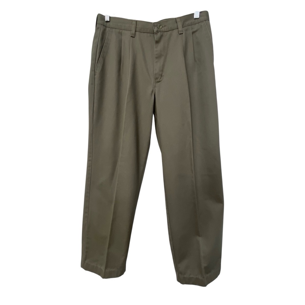 Wrangler Brown Khakis Pants size 32x27 Hemmed Altered